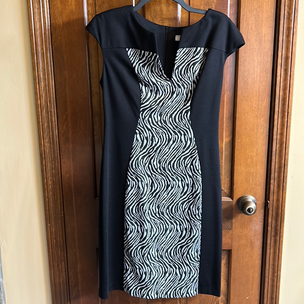 Zebra and black dress!